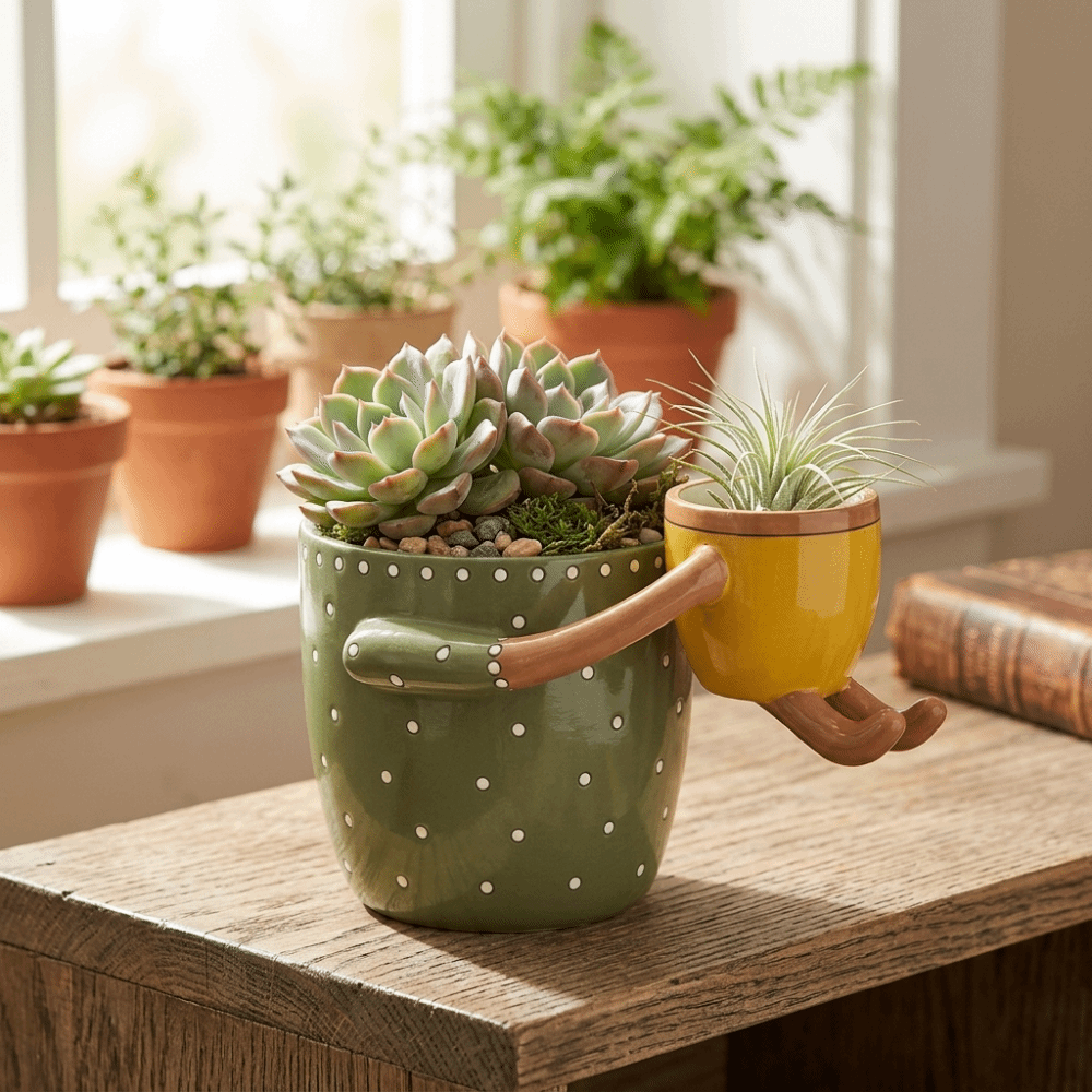 Resin Parent-child Flowerpot w - Plant Parental recensione e prezzo